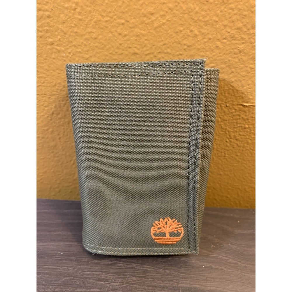 Timberland Trifold Polyester/Canvas Wallet Men's Green